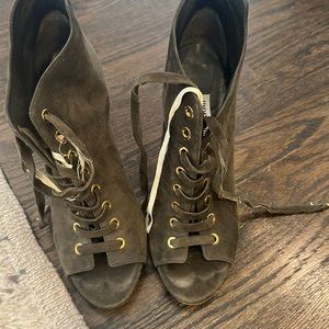 Authentic Green Suede Jimmy Choo shoes